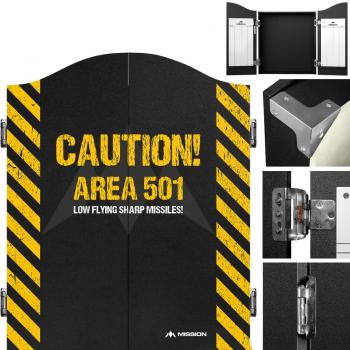 Wooden Cabinet Printed Area 501 Caution